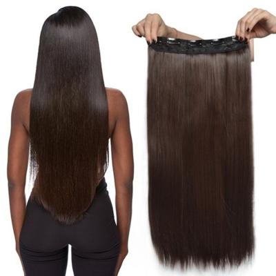 China Wholesale Natural XuanRan STRAIGHT Swiss Pre Plucked Raw Indian Virgin Cuticle Aligned Long Straight Clip In Hair for sale