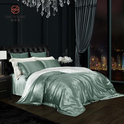 China Wholesale Anti-static Luxury Royal Four-piece 100%silk Bedding Set, Pillowcases, Duvet Cover, Bed Sheet for sale