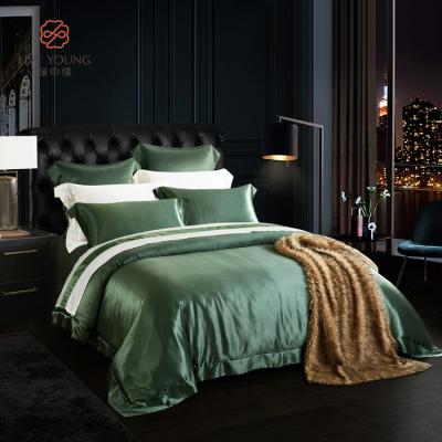 China China Factory Anti-Static 19/22/25 Mm 100% Mulberry Silk Bed Sheets OEKO-TEX Qualified Satin Luxury Silk Bedding 4pcs for sale