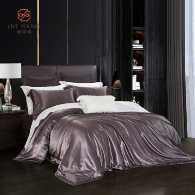 China Luxury Anti-Static Pure Silk Bedding 100% Mulberry Silk Satin Sheets OEKO-TEX Qualified for sale