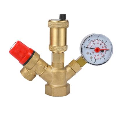 China General Brass Boiler Parts Set With Vent Valve / Safety Valve for sale