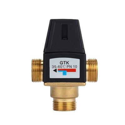 China General 3 Way DN20 Thermostatic Mixing Valve Male Thread Brass For Solar Water Heater for sale