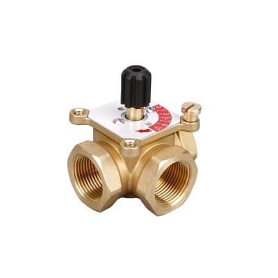 China Brass Thermostatic Rotary Actuator 3 Overall Water Mixing Diverting Valve for sale