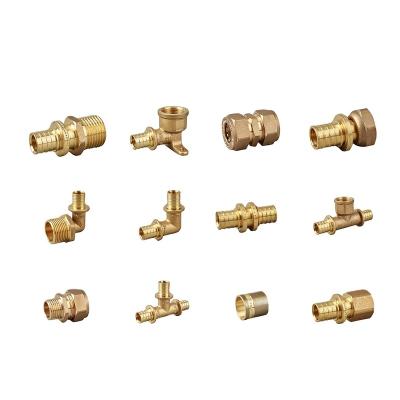 China Forged Brass Pex Pipe Compression Fittings Equal for sale