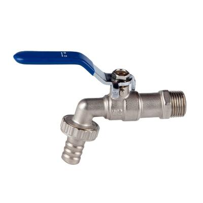 China Modern Brass Nickel Plated 1/2 Brass Water Tap Bibcock Hose Ball Bibcock Plastic Faucet Faucet for sale