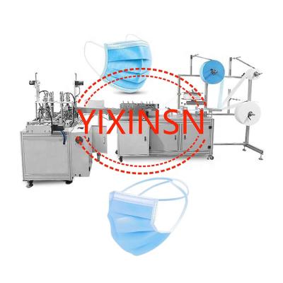 China 3ply Medical Type Full Automatic High Speed ​​Plane Medical Line Mask Machine Three-Layer Flat Face Mask for sale