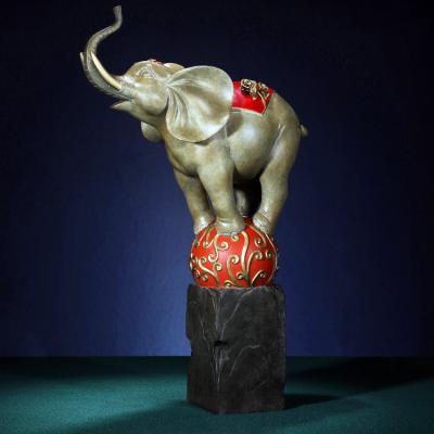 China Animal Sculpture Art Europe Feng Shui Copper Metal Figurine Bronze Elephant Statue for sale