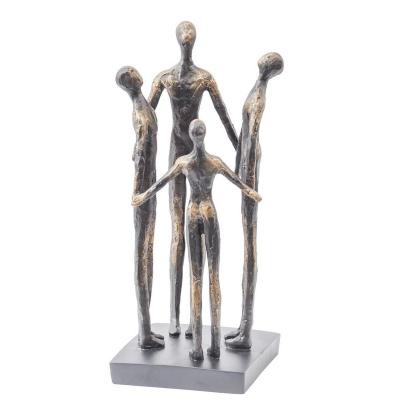 China Europe Modern Family Statue Bronze Metal Figure Contemporary Sculpture for sale