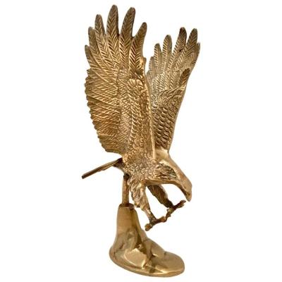 China Life Size Brass Eagle Sculpture Bronze Metal Statue From Europe for sale