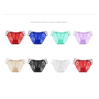 China Embroidery Antibacterial Antibacterial Hip Lift And Lace Up Sexy Underwear Seamless Women'S Breathable Panties for sale