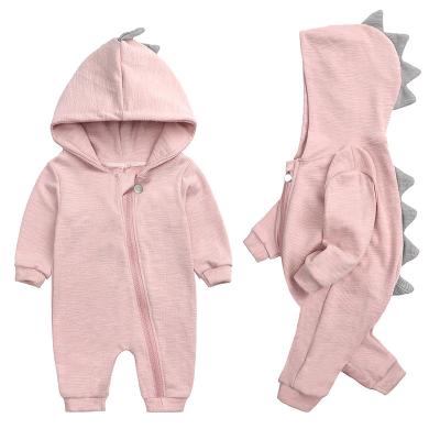 China Antibacterial Antibacterial Baby Clothes Unisex Newborn Romper Clothes Onesie Dinosaur Long Zipper for sale