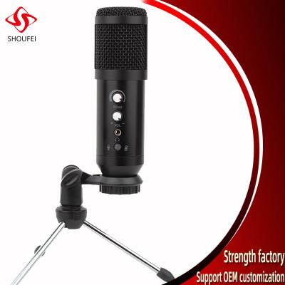 China 2021professional microphone usb handheld condenser microphone with arm mic stand for PC suitable studio recording singin for sale