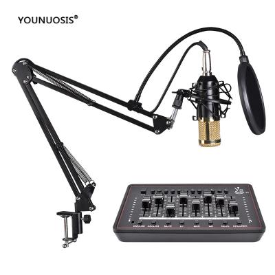 China Younuosis Microphone Sound Card Phone Computer Computer Perfect Sound Karaoke Singing Live Chat for sale