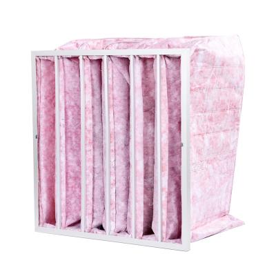 China Hotels High Flow Medium AHU Bag Filter Price Ventilation Systems Efficiency Air Filter Bag for sale