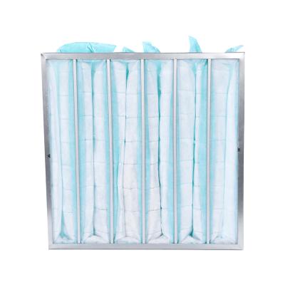 China Hotels Harmful Gases Stop OEM AHU Nonwoven Fabric F5 F6 F7 Pocket Industrial Air Filters for sale