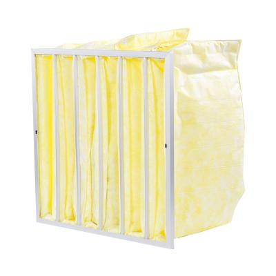 China Hotels exhaust ventilation of gas purification F9 pocket bag filter AHU air pocket filter for sale