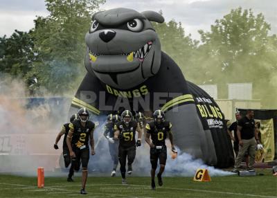 Chine Tunnel gonflable de bouledogue du football de Team Mascot Bulldog Tunnel Inflatable Taureau de chien de tente géante faite sur commande d'entrée à vendre