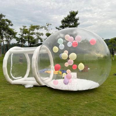 China Outdoor Single Tunnel Advertising Inflatable Bubble Balloons House Igloo Dome Tent Transparent Bubble Tent for sale