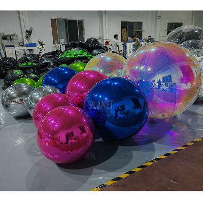 China Grote spiegelbal 100 cm opblaasbare spiegelballon PVC spiegelbol Voor kerstversiering Te koop