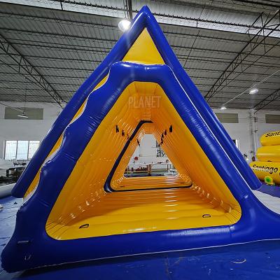 China High Quality Inflatable Water Triangle Slide Inflatable Floating Lake Slide for sale