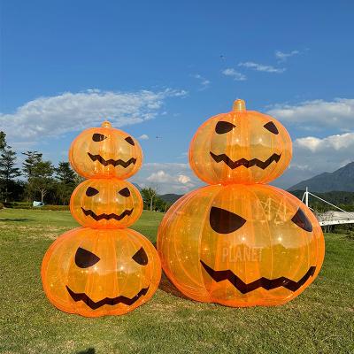 China Airtight Halloween Inflatable Orange Pumpkin Inflatable Pumpkin Model Party Garden Decoration for sale