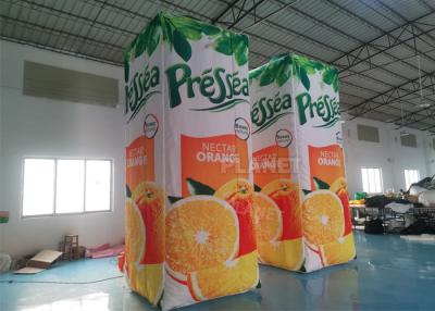 China Orange Juice Drink Inflatable Advertising Bottle For Event for sale