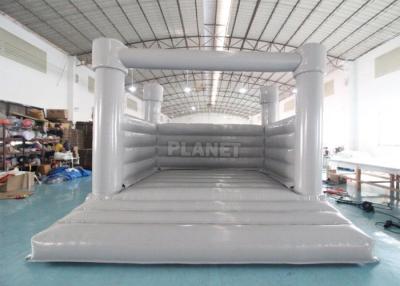 China Castillo animoso blanco para casarse la casa inflable de salto blanca de la despedida del agua del castillo de la boda blanca inflable del castillo en venta