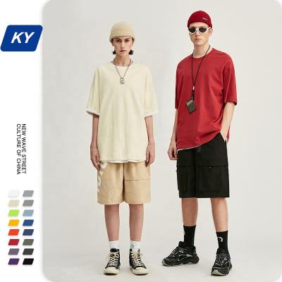 China Regular Summer Factory Boys Tee O-Neck Sleeve T Shirt Men Cotton Hip Hop Anti-Shrink Solid Oversized Short T-shirt Mens Tee men for sale