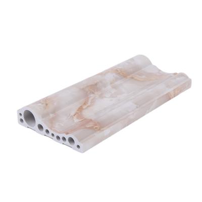 China Contemporary Marble Texture 12cm Decorative PVC Molded Parts , 12cm Molded PVC Manufacturer for sale