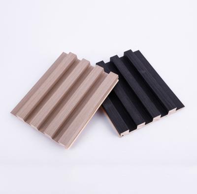 China Other Window Grill Design Solid Wood Fan-shaped Groove Plate Wall Manufacturer for sale