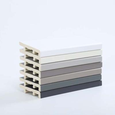 China Other SPC flooring accessories stair nose trim wpc plastic flush skirting board for sale