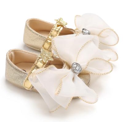 China Flat Baby Shoes Bowknot Girls Princess Flats Soft Sole Toddler Shoes for sale