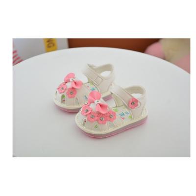 China Infant Bowknot Flashing Shoes Children Kids Toddlers Non-slip Summer Anti-slippery Cool Baby New Arrival Sandals for sale