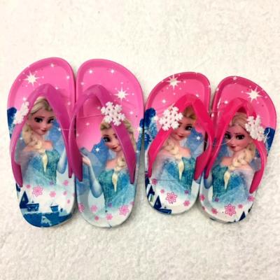 China Flat children flip flops shoes cartoon slippers kids flip flops for sale