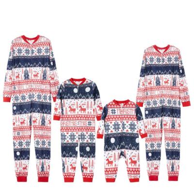 China Wholesale Children Christmas Pajamas Christmas Parent-child Clothing Anti-pilling for sale