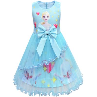 China Washable Fashion Cute Dress Girls Kids Clothing Cartoon Sleeveless Dress for sale