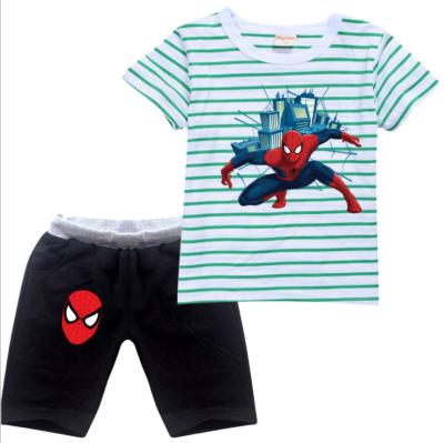 China Boys Short Sleeve Kids Casual Clothing Shorts Elastic Clothing Set For Summer for sale