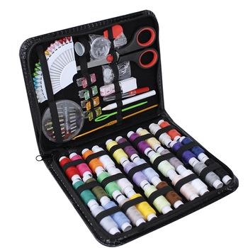 China Bestselling 98 Pcs Travel Storage Sewing Kit Set Home Box Large PU Leather Online Travel Set en venta