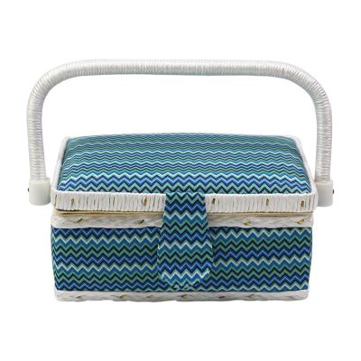 중국 Classic Fabric Travel Portable Sewing Kit in Book Shape Storage Box Sewing Basket 판매용