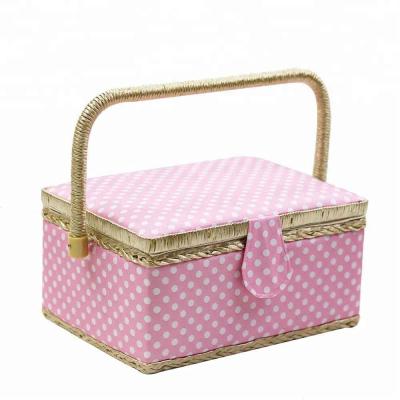 China Factory Products Gift Craft Baskets Promotion Item Viable Porcelain Woven Decorative Sewing Baskets for sale