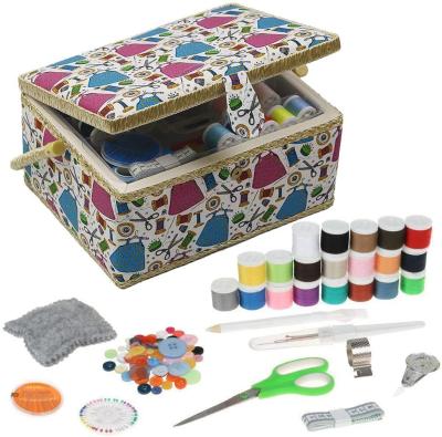 China Storage& Organization/Best Gift/Home Decor Sewing Box Large with Kit Accessories Sewing Basket Organizer with DIY Supplies Sewing Kits for Adults en venta