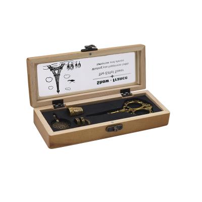 중국 Portable Polyester Sewing Supplies Case With Wooden Sewing Kit Accessories Sewing Box 판매용