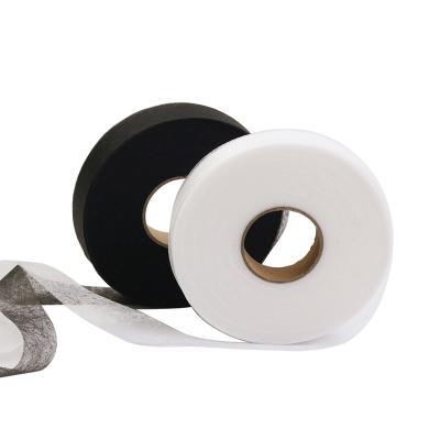 Cina 100m/Rolls Hemming Tape Double Side Fabric Elastic Tape Fusing Iron On Adhesive Tape For Patchwork Garment Sewing Accessories in vendita