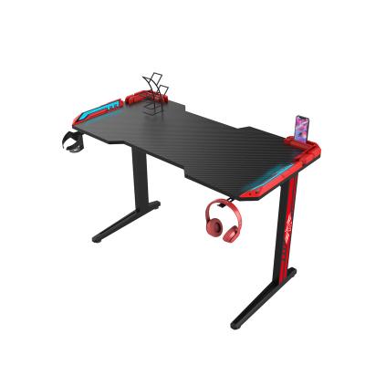 China Manufacturer Wholesale Adjustable (Height) E-sports Table Computer Straight Metal X-I-Shape Single Gaming Chair and Table T-Type Set for sale