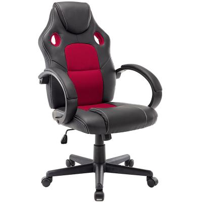 China PU Leather Adjustable Commercial Red Office Chair Furniture SY0-001 Nylon Gaming Chair (Height) for sale