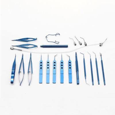 China High Quality Cataract Surgery Instrument Set 21pcs Ophthalmic Cataract Surgery Set for sale