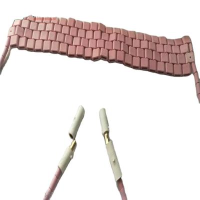 China Quick Response TOPRIGHT Alumina Improve Flexible Ceramic Beads Heater Ceramic Heating Pad In Length 600mm for sale