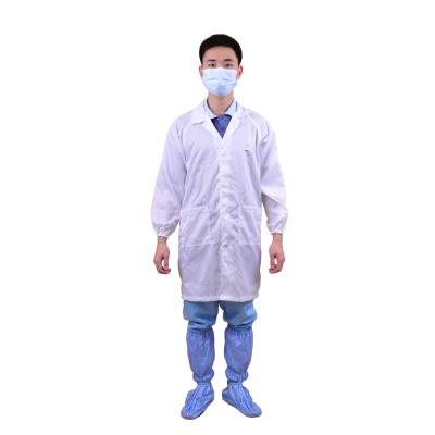 China Dustproof Good Quality ESD Shirt Suit Antistatic Uniform ESD Clothing Lab Coat And Work Coats for sale