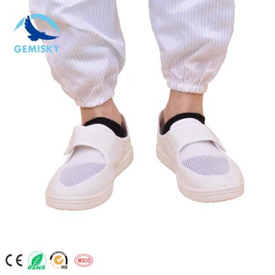 China Anti-static PVC non-slip sole and PVC vamp single hole ESD shoes with nylon button for sale