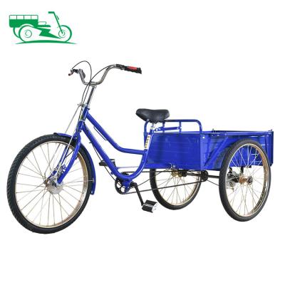 China Adult cargo pedal rickshaw cargo/ride large capacity 80kg tricycle body 3 wheel replacement human open bike other tricycle for sale